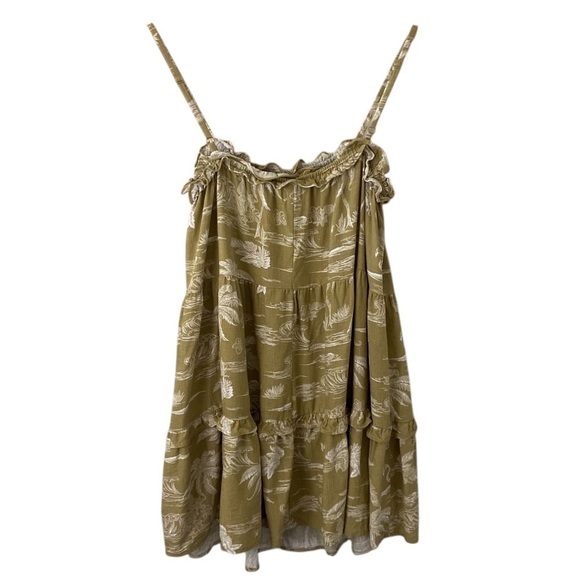 A.N.A. A New Approach Oasis Convo Mini Dress Tiered Linen Blend Tiered Ruffle M - Picture 6 of 9